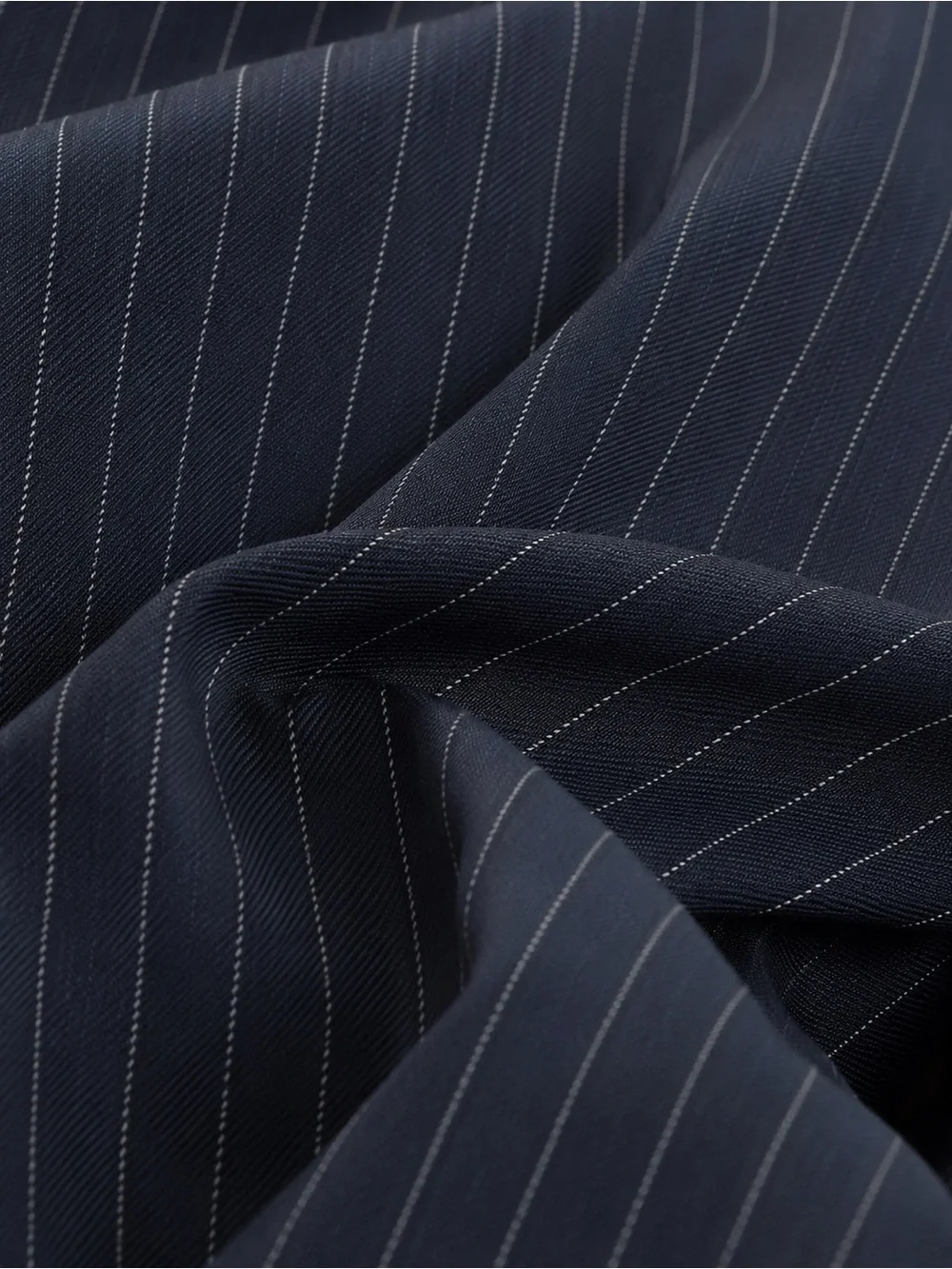 Zara XS Navy Pinstripe Wide Leg Tie Waist Pants High Rise - Picture 8 of 8
